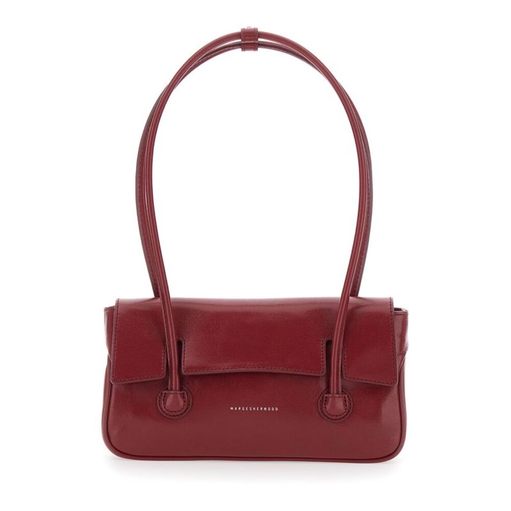 Margesherwood Women Shoulder Bag With Flap In Smooth Leather Bordeaux Woman